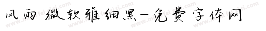 风雨 微软雅细黑字体转换
